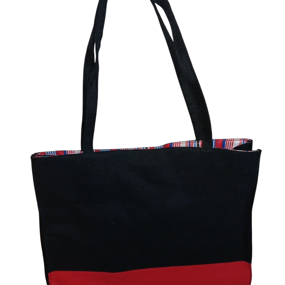 Lancom Stylish Black and Red Tote Bag